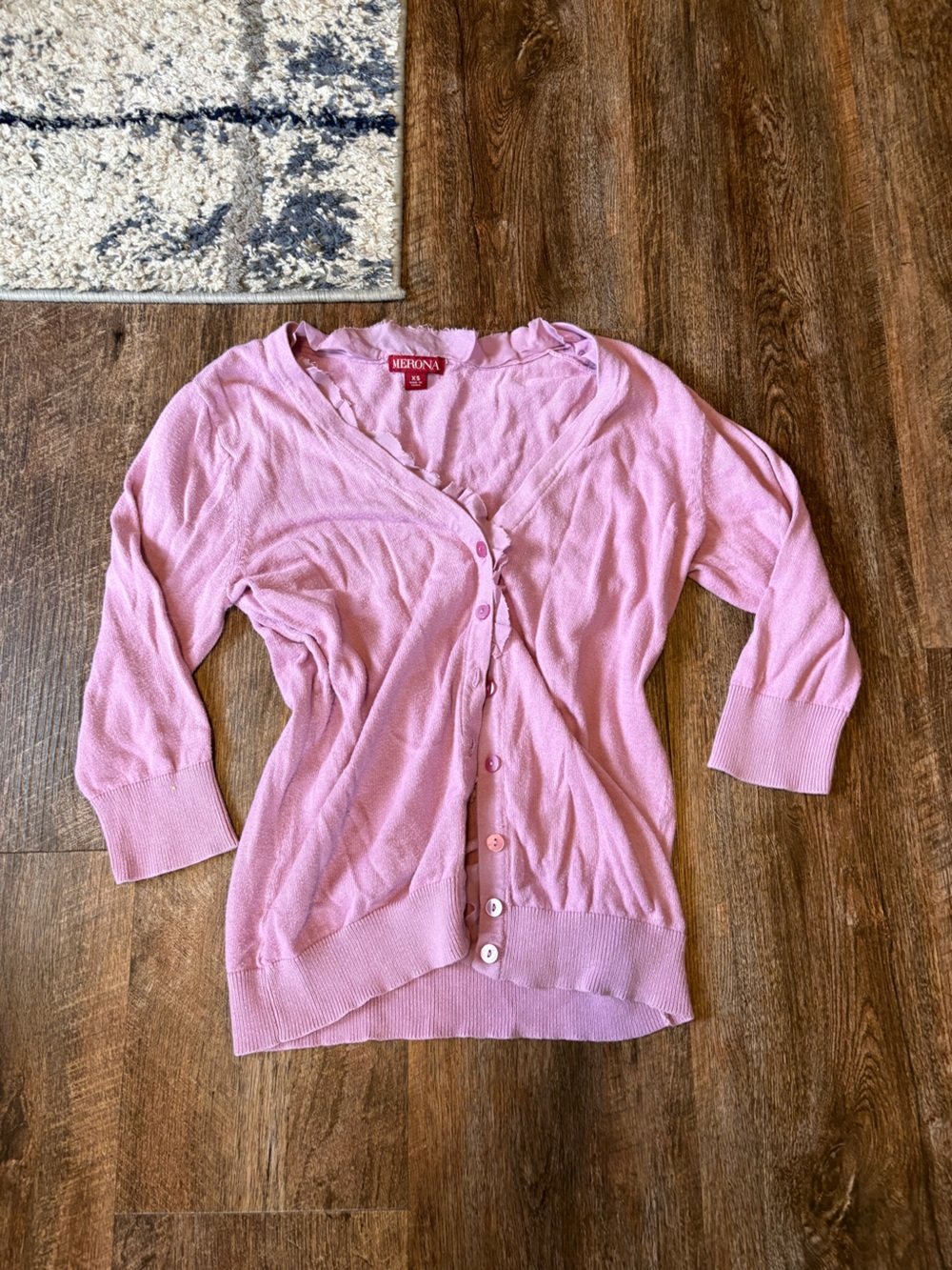 Pink Button-Up Cardigan